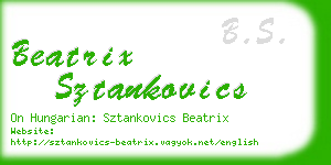 beatrix sztankovics business card